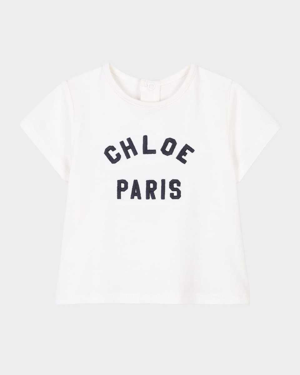 Girl's Logo Embroidered Short-Sleeve T-Shirt, Size 12M-3